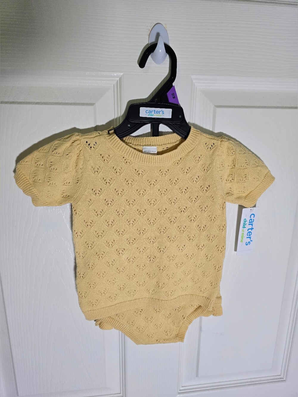 NWT Carter's Baby Girl Yellow Knit 2 Piece Set 12M